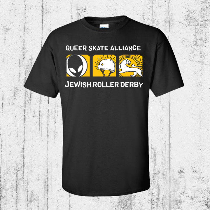 QSAxJRD Shirt - BLACK - Pigeon's Roller Skate Shop