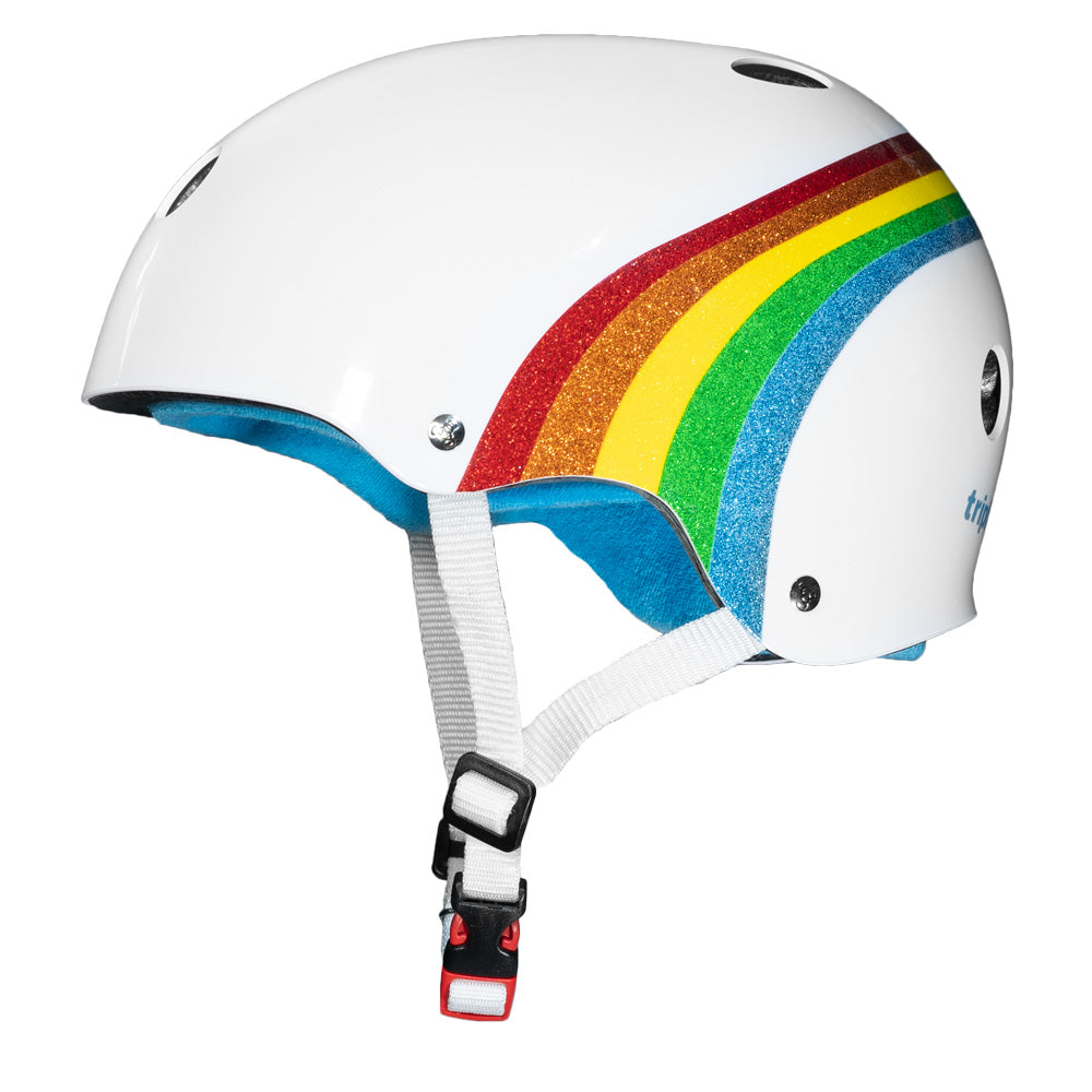 Triple 8 Helmet - RAINBOW WHITE - Pigeon's Roller Skate Shop
