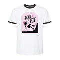 Skate And Die Shop Shirt- TOMBSTONE PINK RINGER - Pigeon's Roller Skate Shop