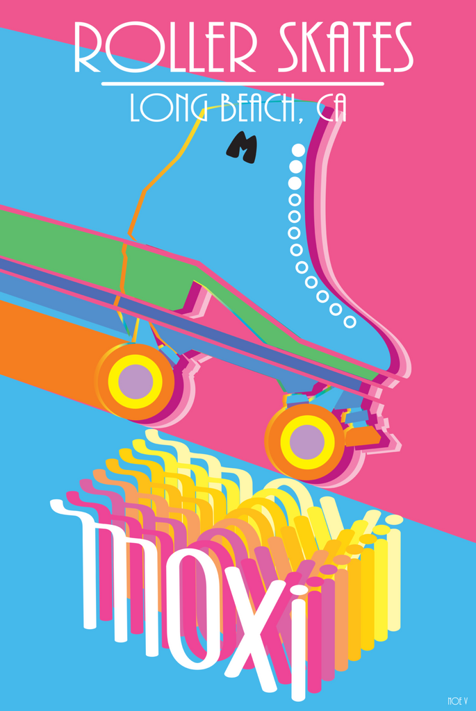 Moxi Skate Shop Posters - Pigeon's Roller Skate Shop