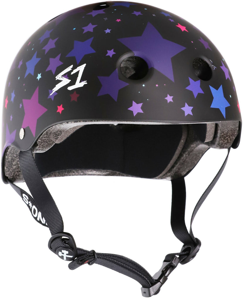 S1 Lifer Helmet - BLACK STAR MATTE - Pigeon's Roller Skate Shop