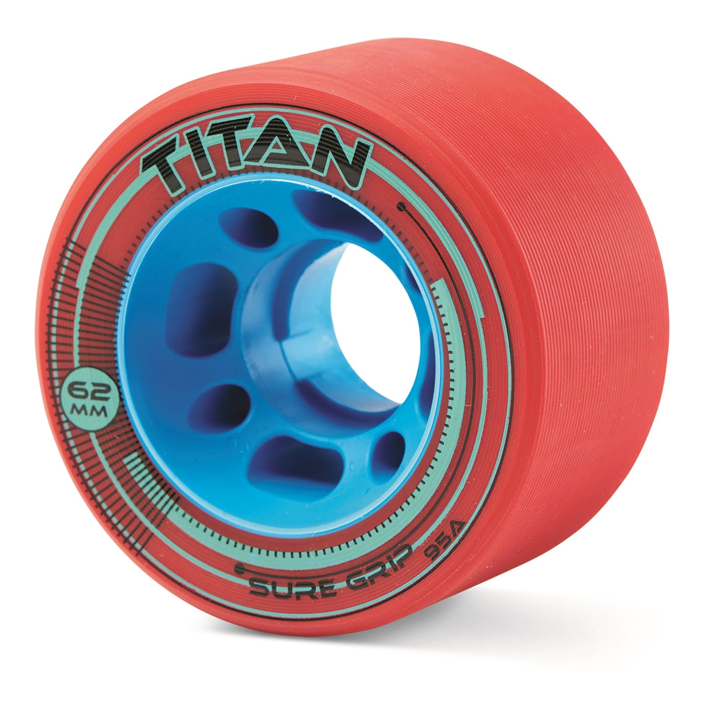 Sure-Grip Titan Wheels - RED - Pigeon's Roller Skate Shop