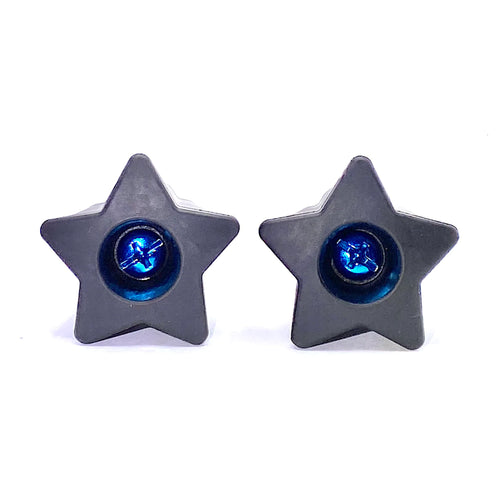 Blue Metallic Bolts / Screws for Bolt-on Toe Stops & Toe Plugs (5/16"), Pair - Pigeon's Roller Skate Shop