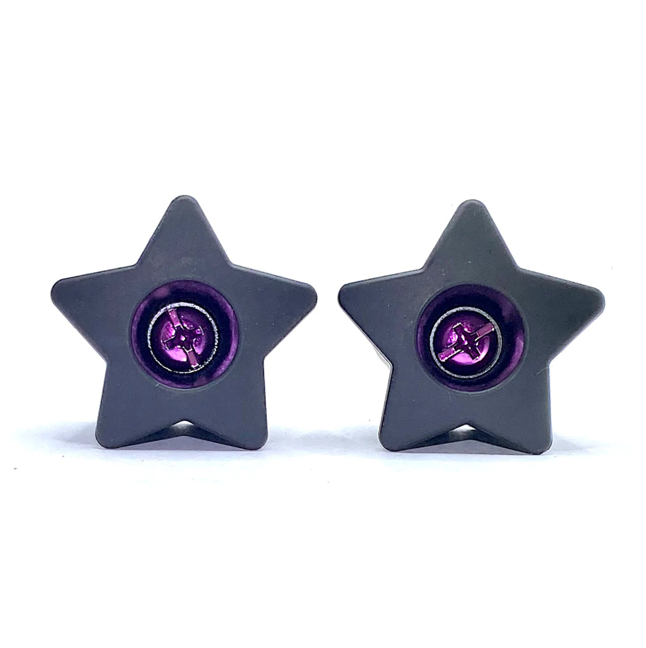 Purple Metallic Bolts / Screws for Bolt-on Toe Stops & Toe Plugs (5/16"), Pair - Pigeon's Roller Skate Shop