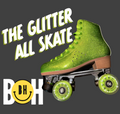 Basics Of Happy Skates - GREEN GLITTER ALL SKATE - Pigeon's Roller Skate Shop