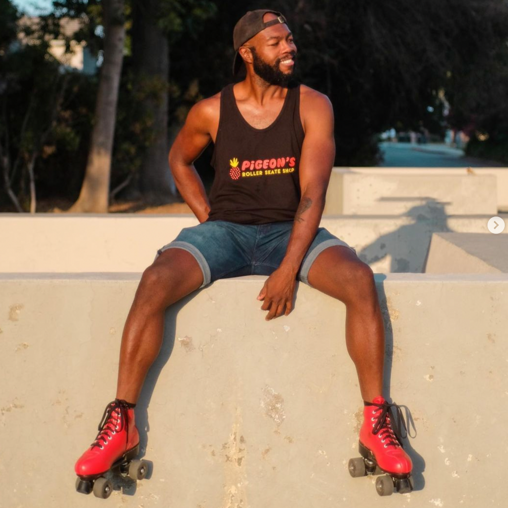 Shop Tank - SKATECATION BLACK - Pigeon's Roller Skate Shop