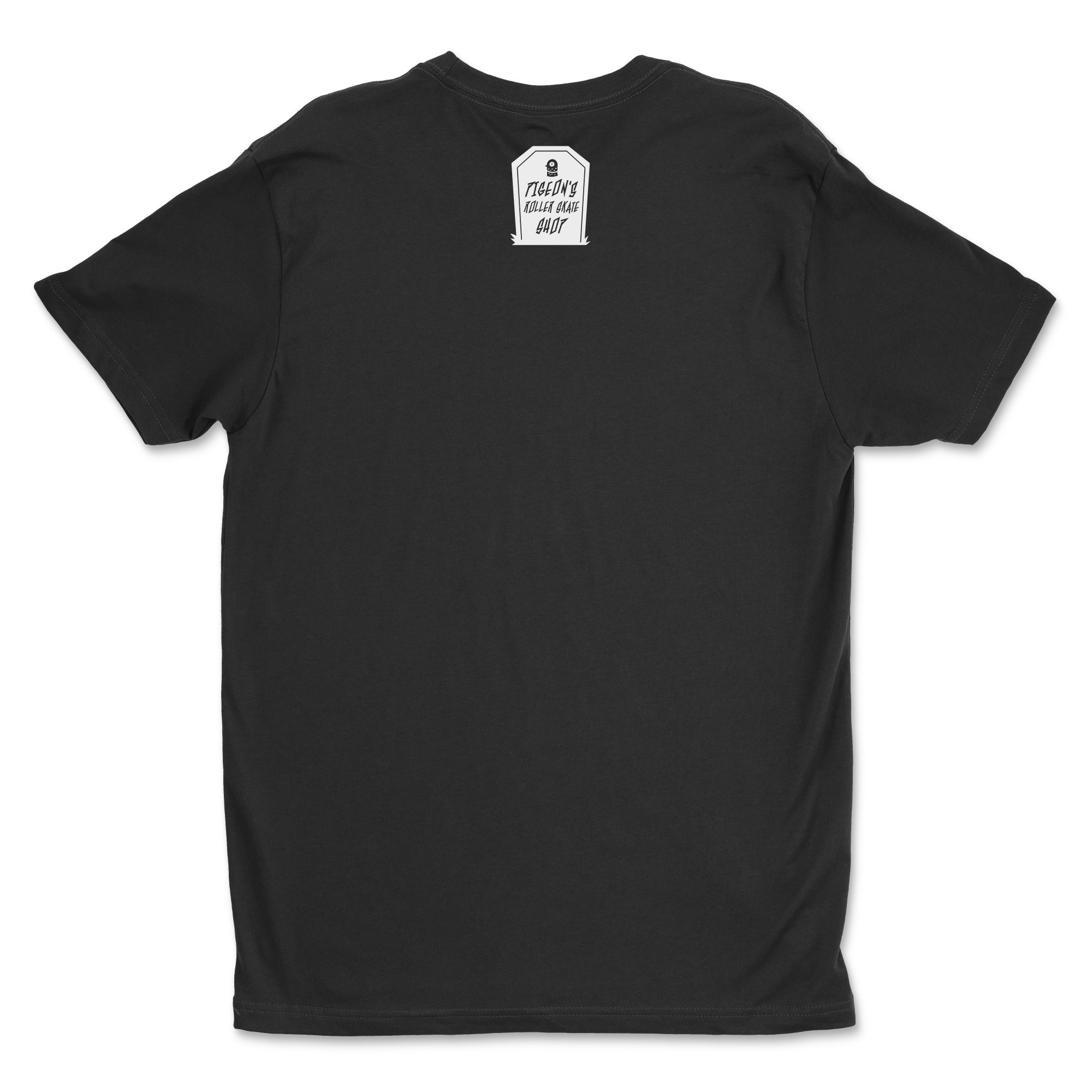 Skate And Die Shop Shirt - TOMBSTONE BLACK - Pigeon's Roller Skate Shop
