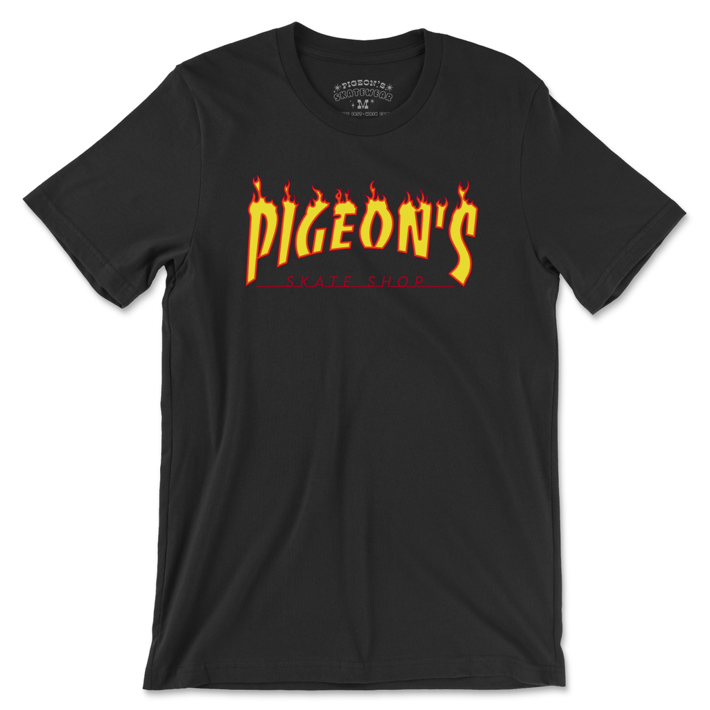 Black Pigeon Flame Shirt