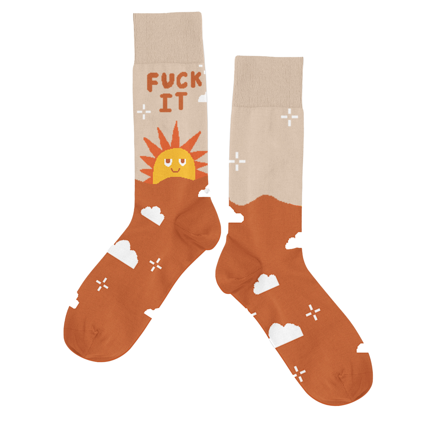 Crew Length Tube Socks - FUCK IT - Pigeon's Roller Skate Shop