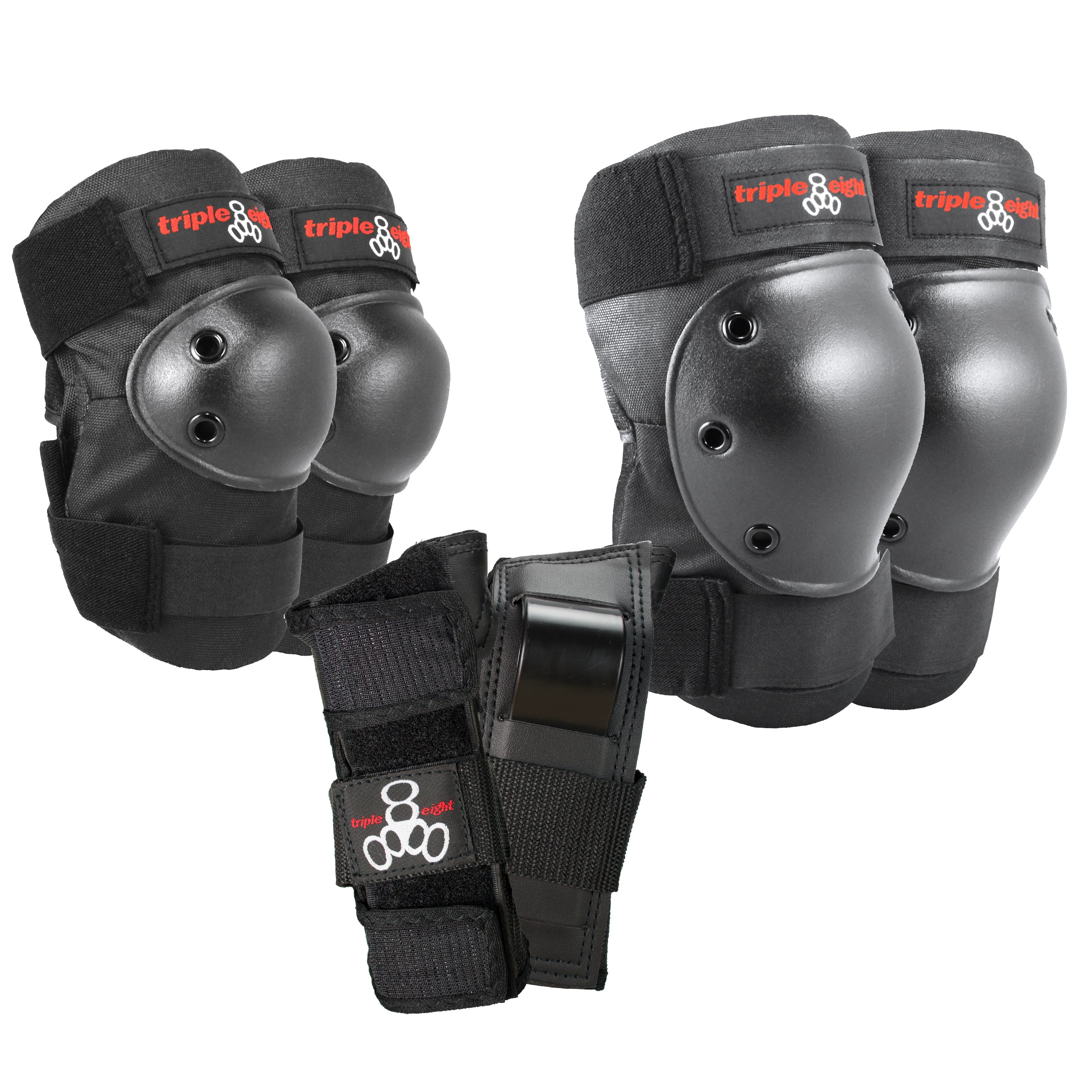 Triple 8 Saver Series 6-Pack - BLACK - Pigeon's Roller Skate Shop