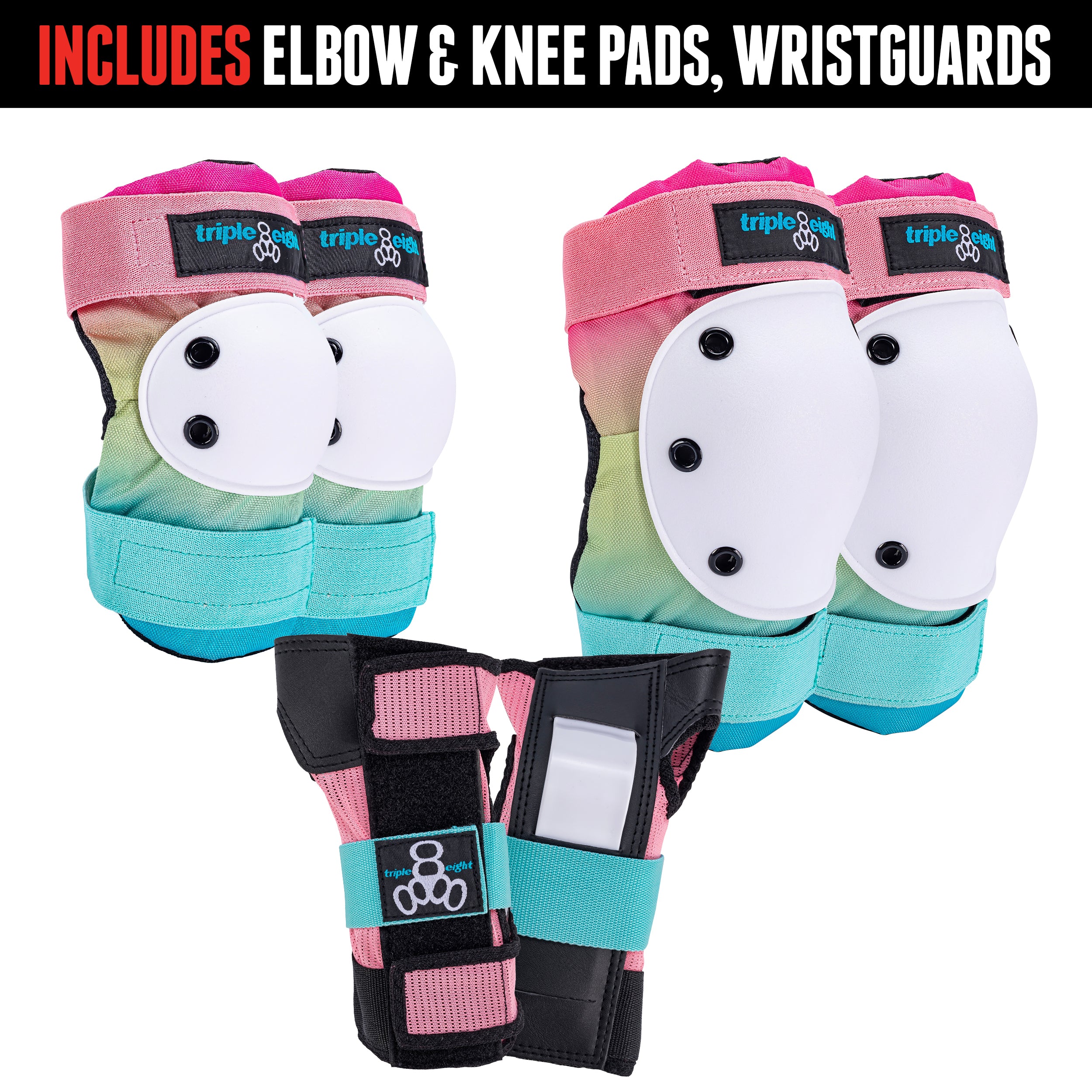 Triple 8 Pad Set - SHAVED ICE - Pigeon's Roller Skate Shop