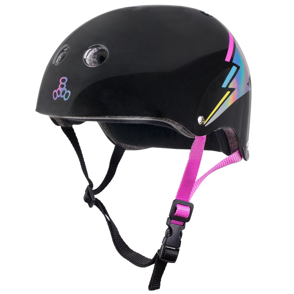 Triple 8 Helmet - BLACK HOLOGRAM - Pigeon's Roller Skate Shop