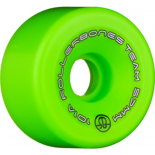Green Rollerbones Team Wheels (8-Pack) - Pigeon's Roller Skate Shop