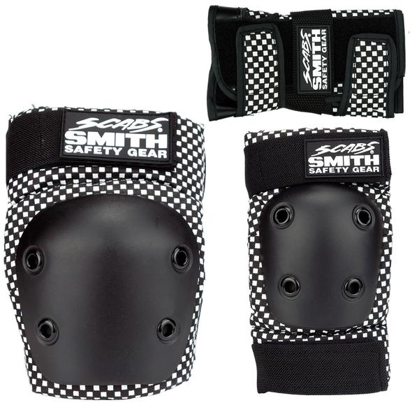 Smith Scabs - *KIDS* 6-Pack Pads - Checkered - Pigeon's Roller Skate Shop