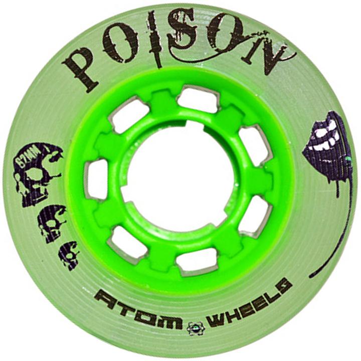 Atom Hybrid Wheels - GREEN POISON - Pigeon's Roller Skate Shop