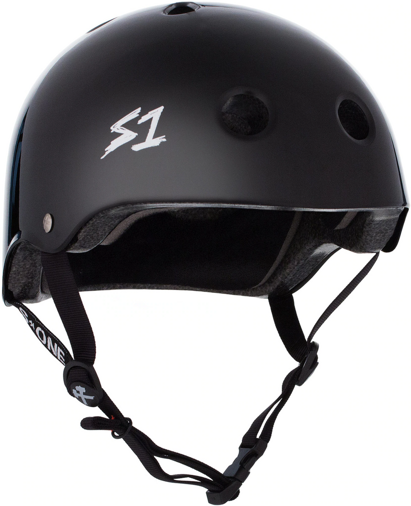 S1 Lifer Helmet - BLACK GLOSS - Pigeon's Roller Skate Shop