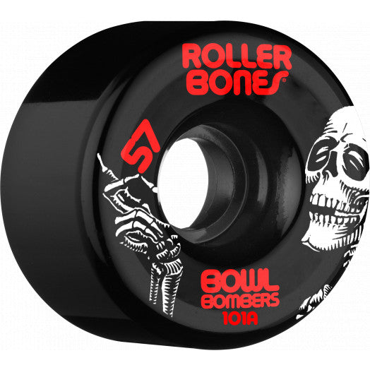 Rollerbones Bowl Bombers Wheels - BLACK - Pigeon's Roller Skate Shop