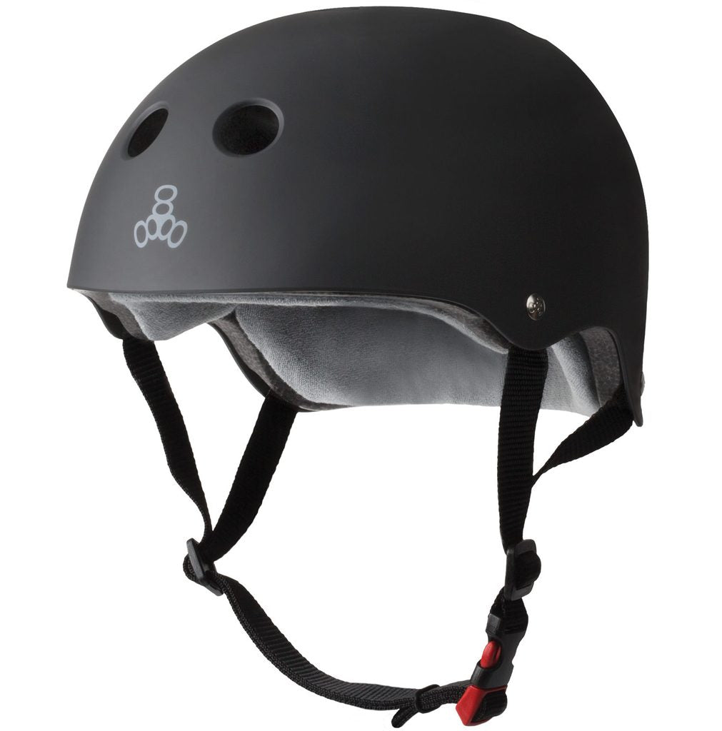 Triple 8 Helmet - BLACK RUBBER - Pigeon's Roller Skate Shop