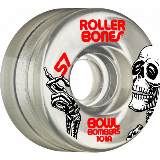 Rollerbones Bowl Bombers Wheels - CLEAR - Pigeon's Roller Skate Shop