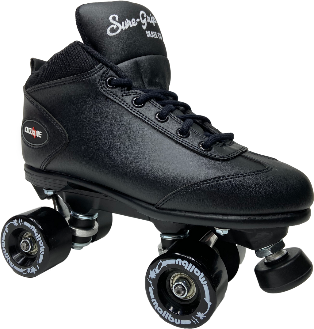 Sure-Grip Cyclone Outdoor Skate - BLACK - Pigeon's Roller Skate Shop