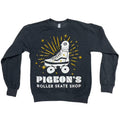 Pigeon's Roller Skate Shop Crewneck - GREY/GOLD - Pigeon's Roller Skate Shop