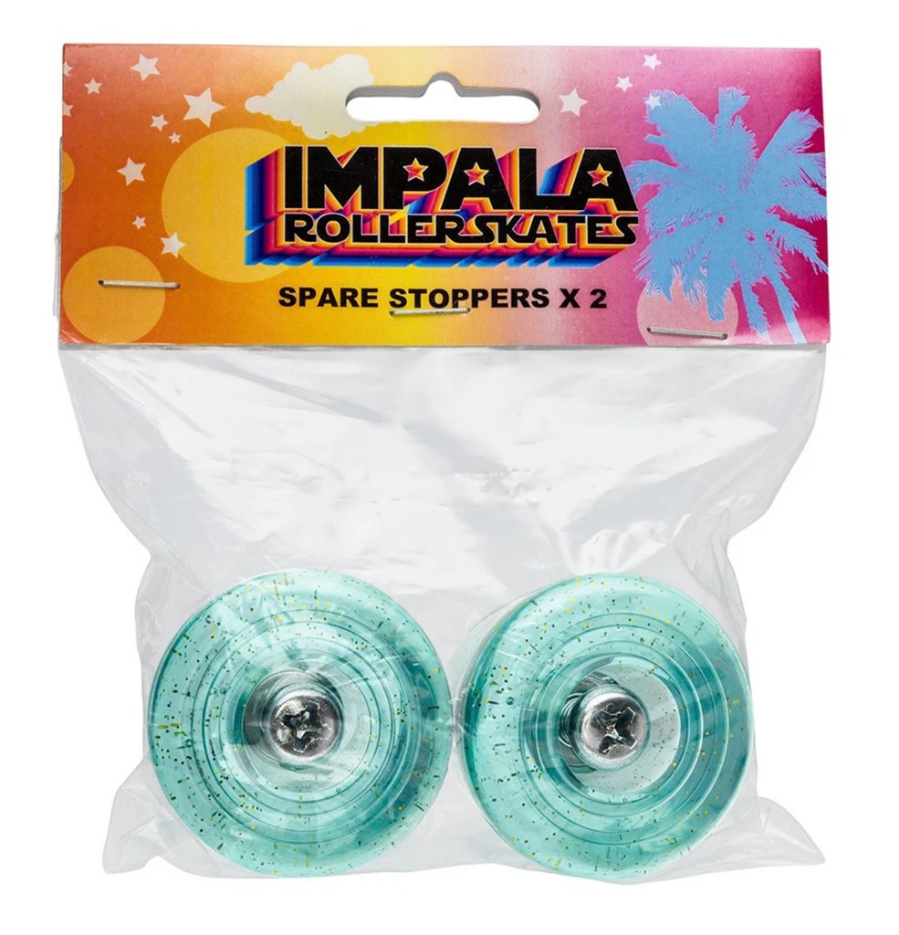 Impala Toe Stop - CLEAR BLUE GLITTER - Pigeon's Roller Skate Shop