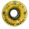 Luminous x Pigeon • Light Up Wheels - GOLD GLITTER- SLIM HUB - Pigeon's Roller Skate Shop