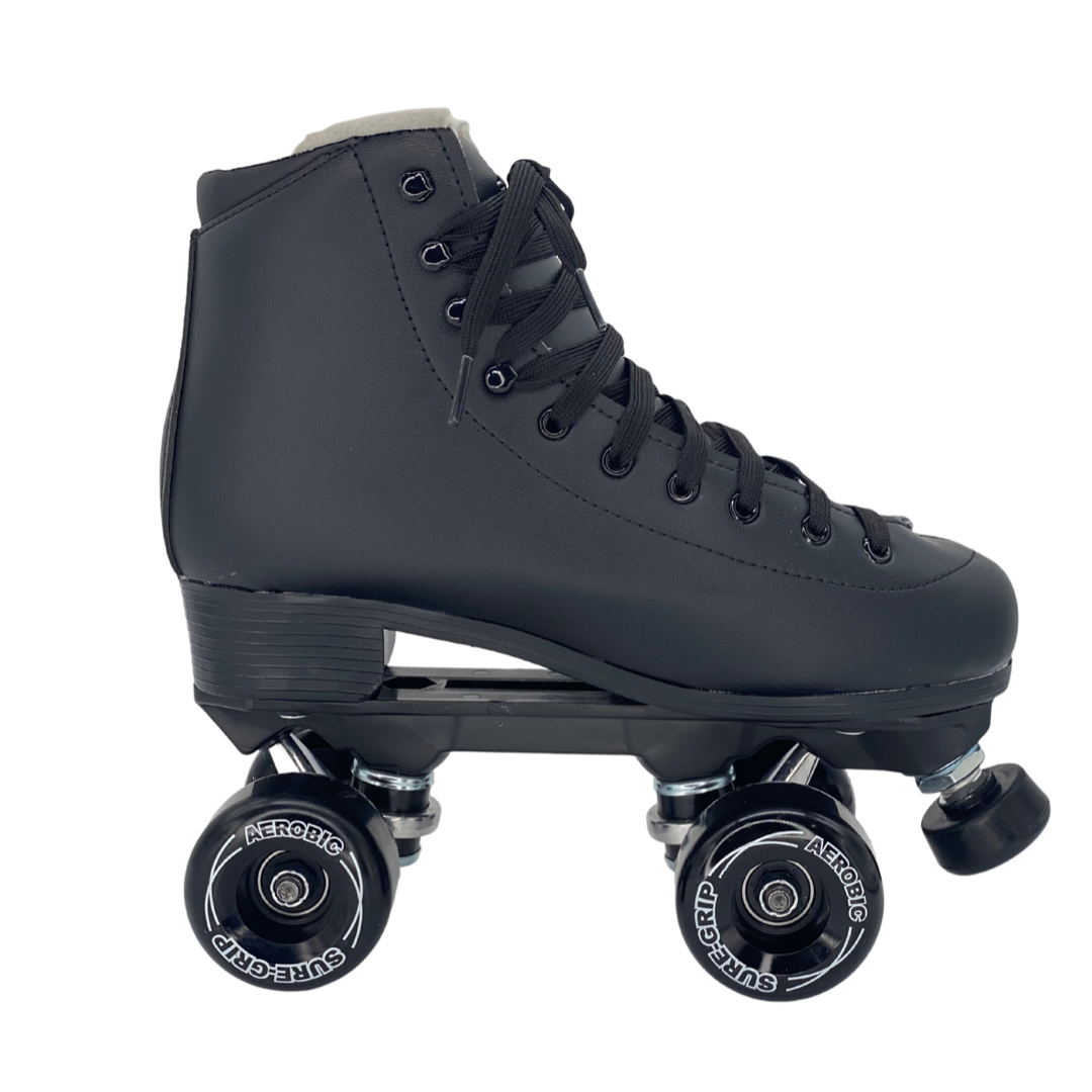 Sure-Grip Fame Outdoor Skates - BLACK - Pigeon's Roller Skate Shop
