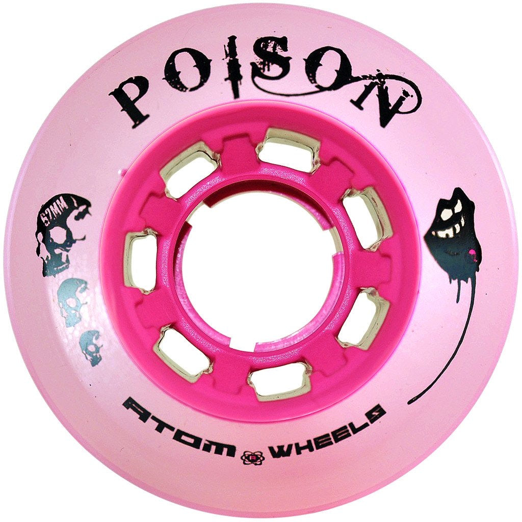 Atom Hybrid Wheels - PINK POISON - Pigeon's Roller Skate Shop