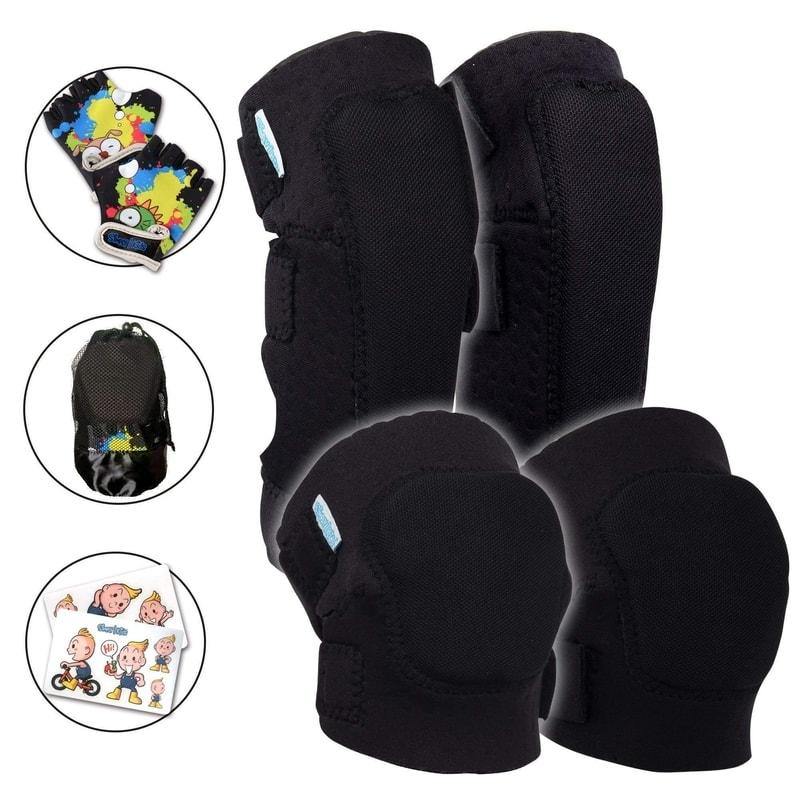 Simply Kids Soft Pad Set - TODDLER BLACK - Pigeon's Roller Skate Shop