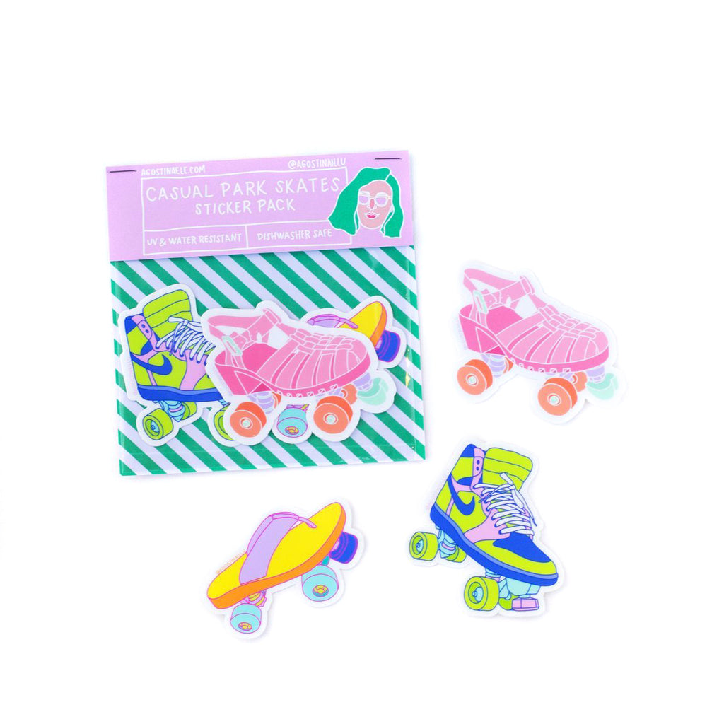 Casual Park Skates Sticker Pack - Pigeon's Roller Skate Shop