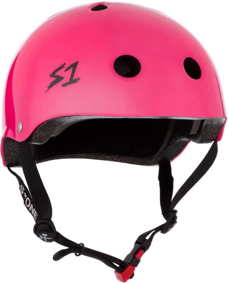 S1 Mini Lifer *KIDS* Helmet - HOT PINK GLOSS - Pigeon's Roller Skate Shop