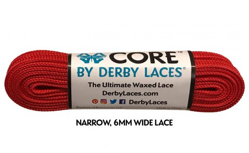 Red CORE Derby Laces - Pigeon's Roller Skate Shop