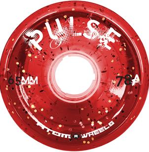 Glitter Pulse Outdoor Wheel - RED - Pigeon's Roller Skate Shop
