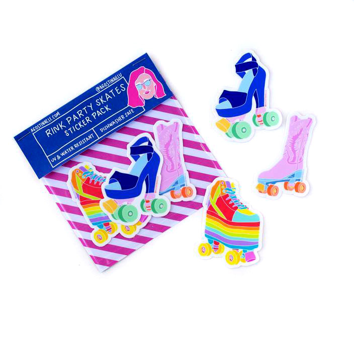 Rink Party Sticker Pack - Pigeon's Roller Skate Shop