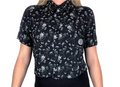 Skate Crop Button Up- ROXANNE - Pigeon's Roller Skate Shop