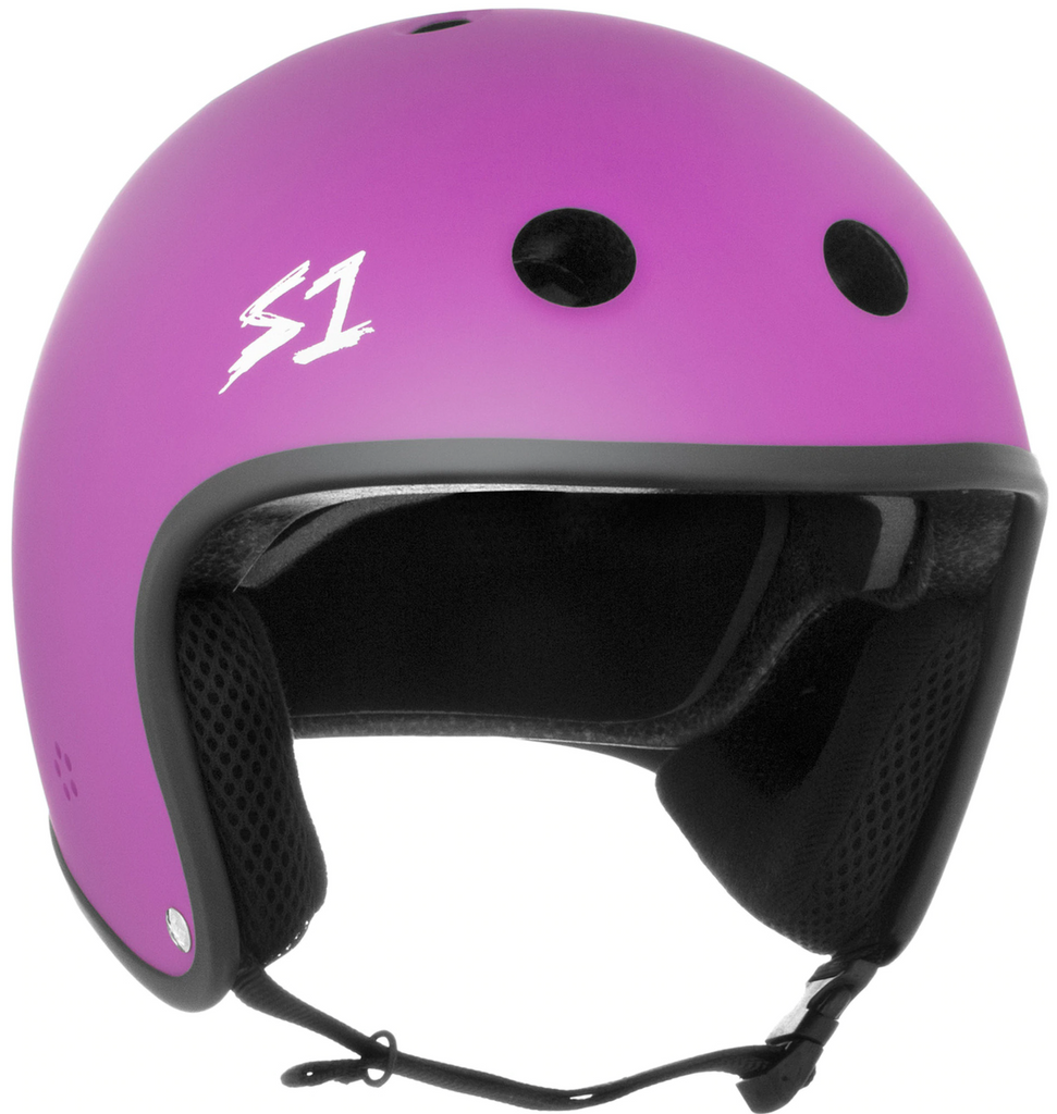 S1 Retro Lifer Helmet - BRIGHT PURPLE MATTE - Pigeon's Roller Skate Shop