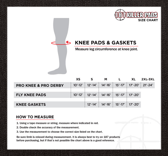 187 Slim Knee Pad - BLACK - Pigeon's Roller Skate Shop