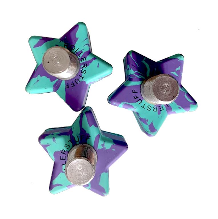 ★ Twinkle Toes Star Stops - PURPLE TEAL SWIRL - Pigeon's Roller Skate Shop