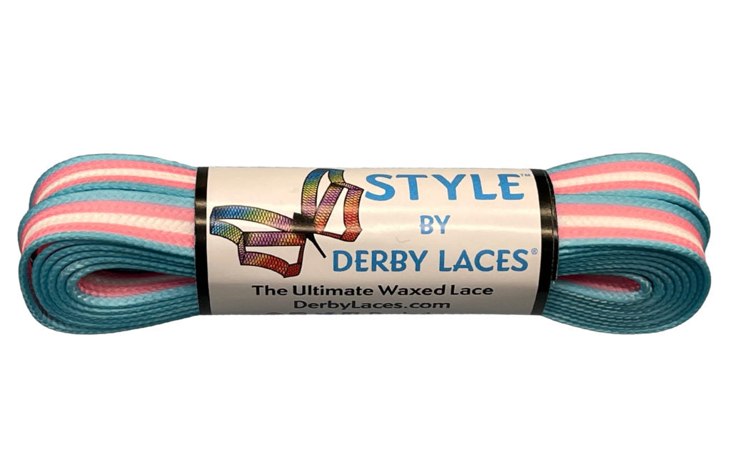 Derby Laces - TRANS STRIPE 96" - Pigeon's Roller Skate Shop